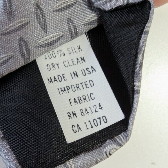 RM Style Harley Davidson Motorcycles‎ Men's Silver Silk Tie - Picture 9 of 9
